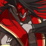  black_hair falcoon long_hair male mask muscle red_eyes samurai_shodown samurai_spirits smile snk tam_tam 
