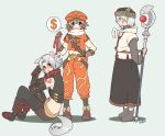  .hack// .hack//g.u. .hack//sign animal_ears blush dog_ears ears haseo kite_(.hack//) kurot leash staff tail tsukasa tsukasa_(.hack//) 