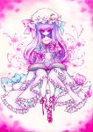  bow colored_eyelashes crescent crescent_moon dress eyelashes flower hair_bow hair_ribbon hat legs long_hair looking_up miri moon no_nose patchouli_knowledge purple_eyes purple_hair red_eyes ribbon shoes skinny smile solo touhou traditional_media violet_eyes watercolor_(medium) 