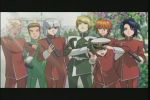  athrun_zala dearka_elsman diploma gundam_seed le_creuset_team miguel_aiman nicol_amafli rusty_mackenzie salute uniform yzak_joule zaft 