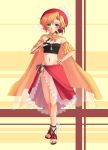  &lt;3 bare_shoulders blonde_hair blue_eyes cape en_la_festa female final_fantasy final_fantasy_vi girl hat midriff navel necklace paintbrush pendant relm_arrowny sandals short_hair solo tubetop 