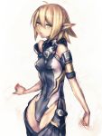  afin bare_shoulders blonde_hair blue_eyes erect_nipples fumio_(rsqkr) genderswap green_eyes humio leotard mound_of_venus parted_lips phantasy_star phantasy_star_online phantasy_star_online_2 pointy_ears rough short_hair solo tight 