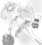  breasts hat jude_mathis lying milla_maxwell monochrome sinaooo sketch straw_hat swimsuit tales_of_(series) tales_of_xillia tipo_(xillia) 