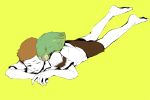  barefoot bird brown_hair character_request kakapo male shiro_(reptil) short_hair simple_background solo tennis_no_ouji-sama 