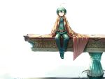  belt belt_pouch boots coat formal green_eyes green_hair kino kino_no_tabi reverse_trap ruins short_hair simple_background sitting suit white_background window1228 