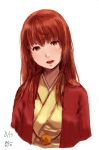 buratei_marii highres japanese_clothes joshiraku looking_at_viewer portrait red_hair redhead yanagida_shita 