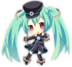  1girl aqua_hair bad_id blush gears hat hatsune_miku kumakichi_(toshigat) open_mouth project_diva project_diva_f red_eyes sadistic_music_factory_(vocaloid) smile solo toshigat twintails vocaloid 
