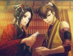  brown_eyes brown_hair hakuouki_shinsengumi_kitan kazuki_yone toudou_heisuke yukimura_chizuru 