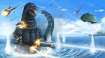  battle godzilla godzilla_(series) ocean super_x_ii 