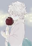  candy_apple child eating gintama red_eyes rokkasana sakata_gintoki silver_hair solo young 
