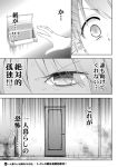  comic door empty_roll face highres komeiji_satori monochrome outstretched_hand rioshi shocked_eyes solo toilet touhou translated translation_request truth 
