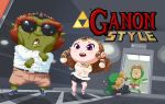  3boys blonde_hair brown_hair chibi cowboy_hat dancing elevator eyebrows formal gangnam_style ganondorf green_skin hat jewelry link long_hair michael_mayne multiple_boys necklace open_mouth orange_hair parody payot pointy_ears princess_zelda purple_eyes shirt shorts suit sunglasses the_legend_of_zelda thick_eyebrows tiara tingle triforce twilight_princess 