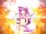  alternate_headwear bare_shoulders bikini book bow bra crescent hair_bow hat highres kazetto long_hair looking_at_viewer navel patchouli_knowledge purple_eyes purple_hair reading sitting solo swimsuit touhou underwear very_long_hair violet_eyes 