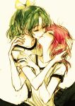  closed_eyes eyes_closed green_hair hino_akane kiss midorikawa_nao multiple_girls mutual_yuri precure red_hair redhead smile_precure! tima yuri 