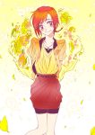  arms_behind_back bouquet flower hino_akane looking_at_viewer petals precure red_eyes red_hair redhead smile smile_precure! solo tima 