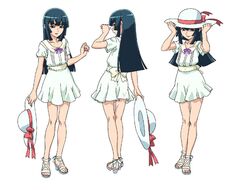  androgynous character_sheet colored crossdressinging dress hat high_heels long_hair male natsuki_(natsuyasumi.) natsuyasumi. official_art po-ju production_art shoes simple_background standing trap white_background 