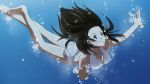  black_hair chitanda_eru freediving hyouka long_hair minalos purple_eyes swimming swimsuit underwater violet_eyes 