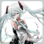  hatsune_miku looking_at_viewer necktie open_mouth saihate_(artist) signature simple_background solo vocaloid 
