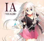  bare_shoulders blonde_hair blue_eyes character_name ia_(vocaloid) long_hair looking_at_viewer musical_note off_shoulder skirt smile solo very_long_hair vocaloid yache 