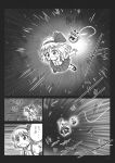  alice_margatroid alice_margatroid_(pc-98) comic doll gensoukoumuten hairband highres monochrome motion_lines open_mouth shanghai_doll touhou touhou_(pc-98) translated translation_request young 