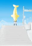  miyamoto_konatsu skirt sky stairs stuffed_animal stuffed_dolphin stuffed_toy tari_tari traffic_light 