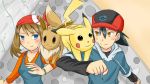  eevee haruka_(pokemon) pikachu pokemon satoshi_(pokemon) 