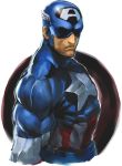  captain_america jintetsu male marvel muscle shield solo 