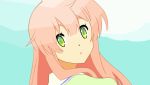  1girl female green_eyes jinrui_wa_suitai_shimashita long_hair looking_at_viewer pink_hair solo vector_trace watashi_(jintai) 