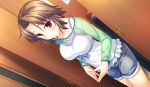  blush brown_hair game_cg hirano_mirai reesaa short_hair sinclient tagme_(artist) 