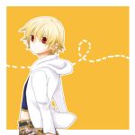  blonde_hair child child_gilgamesh fate/hollow_ataraxia fate/stay_night fate_(series) gilgamesh hoodie male midriff red_eyes short_hair solo young 