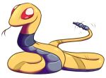  beedrill ekans forked_tongue fusion no_humans pokemon pokemon_(game) rattlesnake red_eyes solo tongue 