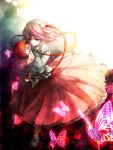 awa_toka butterfly dress hairband heart holding komeiji_satori pink_eyes pink_hair solo third_eye touhou 