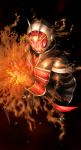  armor flame highres jewelry kamen_rider kamen_rider_wizard kamen_rider_wizard_(series) mask ring solo tailcoat viridian-c 
