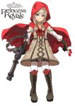  blonde_hair boots grimm&#039;s_fairy_tales grimm's_fairy_tales gun hood jonasan little_match_girl long_hair machine_gun original princess_royale red_eyes smile solo weapon 