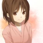  brown_eyes brown_hair bust hakuouki_shinsengumi_kitan japanese_clothes raafuru short_hair smile solo yukimura_chizuru 