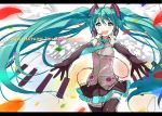  aqua_eyes aqua_hair bare_shoulders black_legwear elbow_gloves female gan_(shanimuni) gloves hatsune_miku headset highres long_hair open_mouth piano_keys sketch skirt smile solo thigh-highs thighhighs twintails very_long_hair vocaloid widescreen 