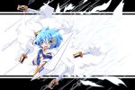  blue_eyes blue_hair magical_girl mahou_shoujo_madoka_magica miki_sayaka reku solo sword weapon 