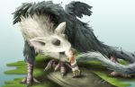  arrow child feathers griffin horns jenny_lee sandals short_hair signature tail the_last_guardian trico_(character) 