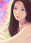  asian face female ilmizu lips long_hair looking_at_viewer nude original photorealistic realistic reflection solo 
