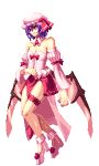  aguy hat lowres pixel_art remilia_scarlet short_hair solo touhou transparent_background wings 