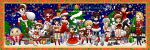  14girls amagi_yukiko animal black_hair blue_hair brown_hair cake chibi christmas dog doujima_nanako earmuffs eating elizabeth elizabeth_(persona) everyone female_protagonist_(persona_3) food gift hat headband jack_frost kirijou_mitsuru koromaru kujikawa_rise kuma_(persona_4) long_hair long_image margaret metis pantyhose pastry persona persona_3 persona_3_portable persona_4 pixie_(megami_tensei) pyro_jack ribbon santa_costume santa_hat satonaka_chie shirogane_naoto short_hair skirt smile striped striped_legwear takeba_yukari thigh-highs thighhighs wide_image wings yamagishi_fuuka yoo_ichi 