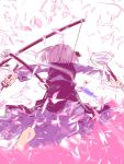  cherry_blossoms dual_wielding flower from_behind konpaku_youmu petals short_hair silver_hair solo sword teoshiguruma touhou weapon 