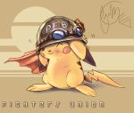  edtropolis goggles helmet military nintendo pikachu pokemon smile wink 