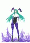  bat_wings bats boot breasts capcom corset curvy demon green_hair long_hair morrigan_aensland shot succubus vampire voluptuous wings yellow_eyes 