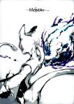  absurdres english highres mewtwo nintendo no_humans pokemon raku red_eyes simple_background solo tail white_background 