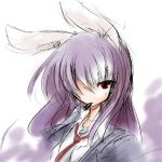  blazer bullet bunny_ears izumi_yuuji izumi_yuuji_(trace_kouhosei) long_hair necktie purple_hair rabbit_ears red_eyes reisen_udongein_inaba solo touhou 