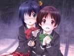  artist_request chuunibyou_demo_koi_ga_shitai! jpeg_artifacts seifuku short_hair tagme_(artist) takanashi_rikka tsuyuri_kumin 