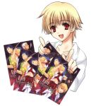  1boy blonde_hair child child_gilgamesh fate/gilgamesh_night fate/hollow_ataraxia fate/stay_night fate_(series) mirucream open_mouth red_eyes short_hair smile young 