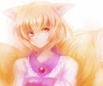  animal_ears blonde_hair fox_ears no_hat no_headwear short_hair sketch sleeves_past_wrists solo surumeri_(baneiro) touhou yakumo_ran yellow_eyes 