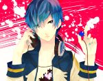  blue_hair crystal hair_over_one_eye headphones heart kaito kyama male puzzle solo vocaloid 